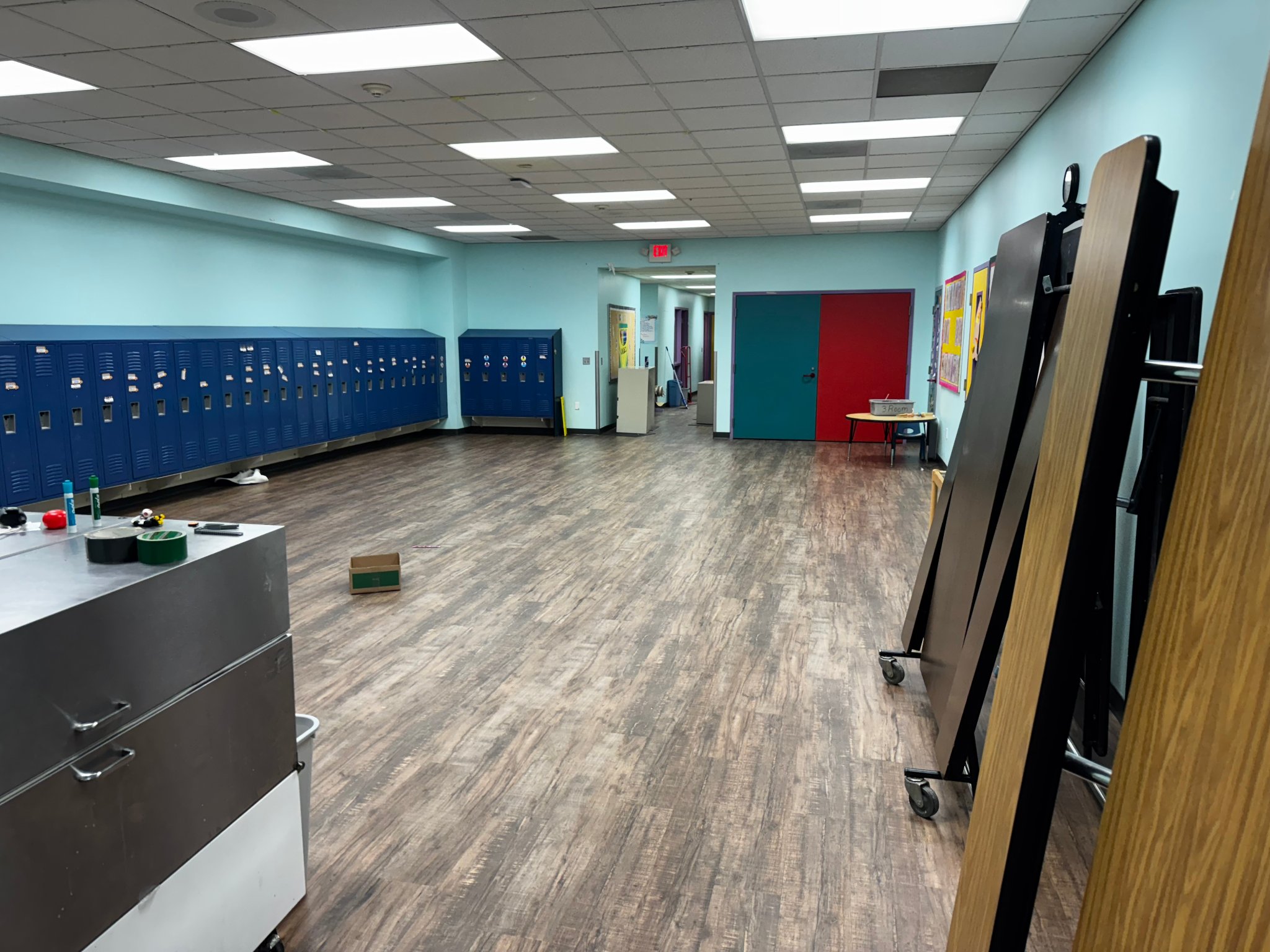 Hardwood flooring — completed room